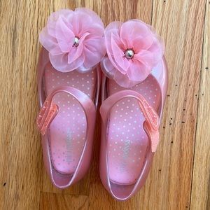 Mini Melissa, dark pink flower, size 9 toddler